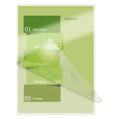 Pouches per plastificatrici Leitz iLam con UDT in EVA conf. 25 pezzi 2x80