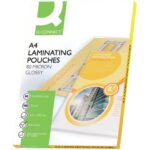 Pouches per plastificatrici Q-Connect 2x80 µm finitura lucida A4