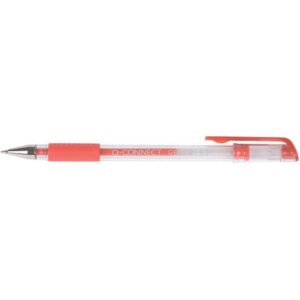 Penna a sfera inchiostro gel Q-Connect con cappuccio 0,5 mm rosso -
