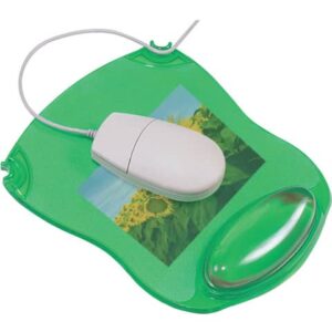 Tappetino per mouse Q-Connect con poggiapolsi in gel 22x26x2,8 cm verde