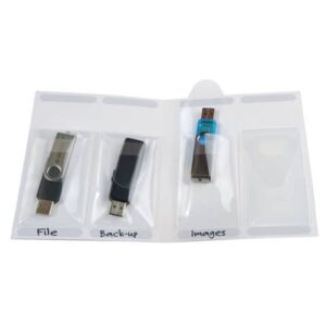 Bustina porta USB Q-Connect plastica trasparente - 9x5 cm
