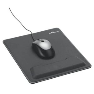 Tappetino per mouse rettangolare con supporto per polso Durable Ergotop® nero