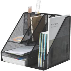 Portaoggetti Q-Connect  34,5x29x29,5 cm nero grande - 8 scomparti