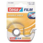 Double-sided adhesive tape tesa tesafilm® 12 mm x 7.5 m in snail with metal blade