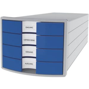 Cassettiera IMPULS HAN in polistirolo con 4 cassetti chiusi blu