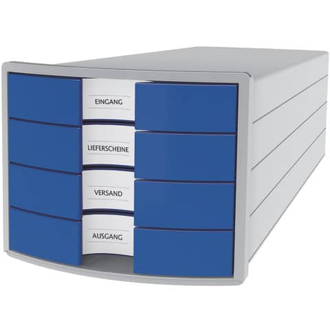 Cassettiera IMPULS HAN in polistirolo con 4 cassetti chiusi blu