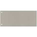 Separatore per archivio con due fori Q-Connect 24x10,5 cm 190 g/m² grigio