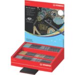 Espositore 60 pennarelli Stabilo Pen 68 tratto 1 mm metallic - colori