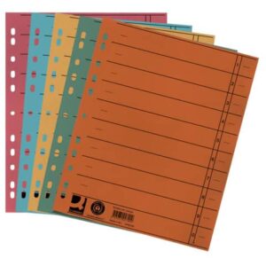 Separatore per archivio con perforazione universale Q-Connect 24x30 cm 230 g/m²