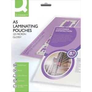 Pouches per plastificatrici Q-Connect 153x216 mm finitura lucida -
