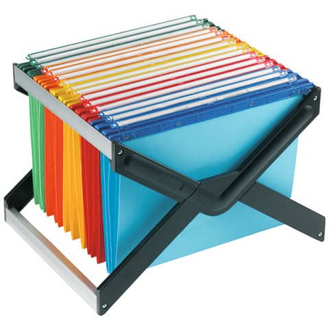 Supporto per cartelle sospese LUXOR 33 cm forma a X assortiti 41x32x27 cm