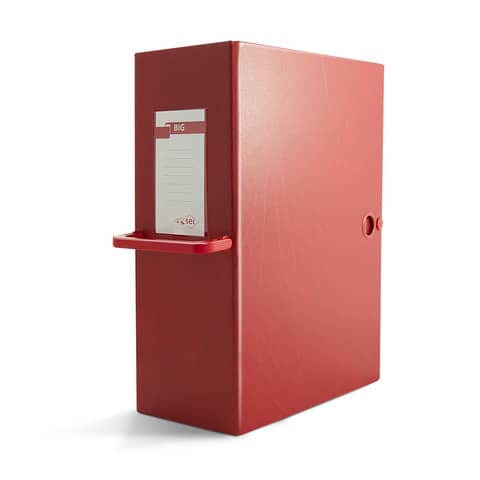 Cartella portaprogetti con bottone Sei Rota Big - dorso 12 cm rosso - 26x36 cm