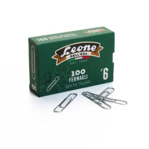 Fermagli Leone in acciaio zincato N. 6 1,2x58 mm rotondi zinco