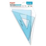 Coppia squadre ARDA Linea Tecnoschool plastica azzurro trasparente Formato 45°