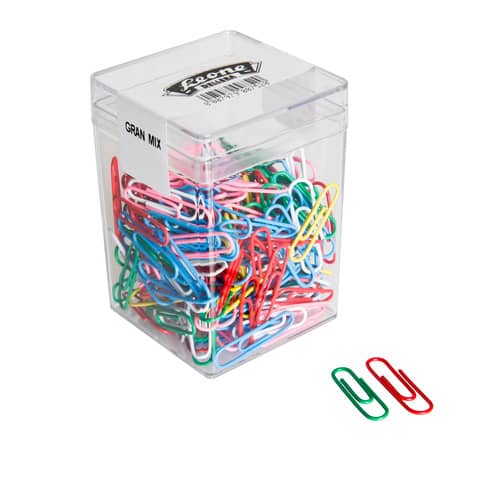 Fermagli Leone in filo ricoperto da plastica colorata Gran Mix misure
