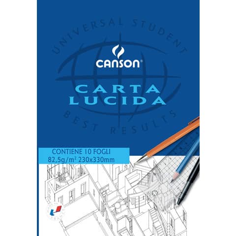 CANSON drawing pad white glossy paper 80 gsm 23x33 cm