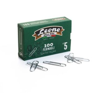 Fermagli Leone in acciaio zincato N. 5 1,1x49 mm rotondi zinco brillante