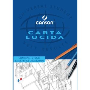 CANSON drawing pad white glossy paper 80 gsm 10 sheets A3