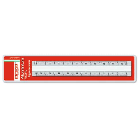 Doppio decimetro ARDA Linea Profil alluminio 20 cm