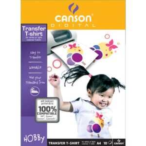 Carta patinata CANSON T-Shirt transfer A4 finitura opaca 140 g/m² bianco