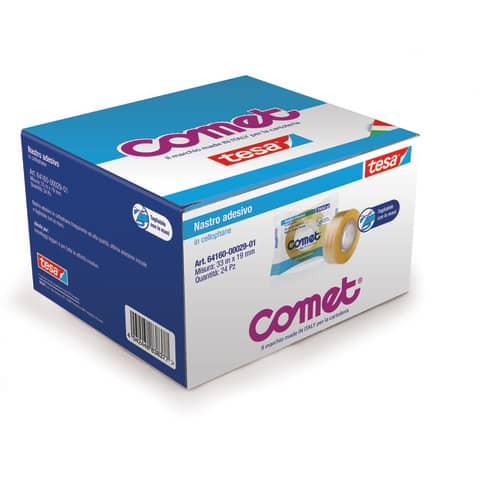 Nastro adesivo trasparente Comet CELLO 64-160 cellophane 19 mm x 33 m