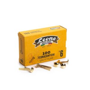 Fermacampioni Leone Dell'Era in acciaio testa bombata N.6 27 mm ottone