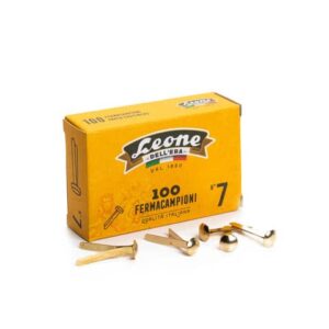 Fermacampioni Leone Dell'Era in acciaio testa bombata N.7 31 mm ottone