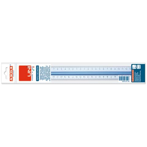Triplo decimetro ARDA Linea Uni plastica termoresistente fumé ottico trasparente
