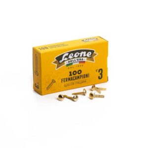 Fermacampioni Leone Dell'Era in acciaio testa bombata N.3 16 mm ottone