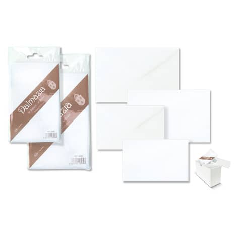 Biglietti con busta Ellebi - Sadoch Dalmazia "formato 4" 7,5x11 cm bianco