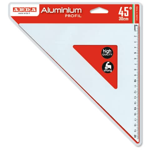 Squadra ARDA Linea Profil alluminio 45° 30 cm