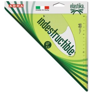 Squadra ARDA Linea Elastika plastica flessibile verde trasparente 45° cm 30