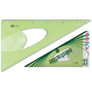 Squadra ARDA Linea Elastika plastica flessibile verde trasparente 60° cm 30