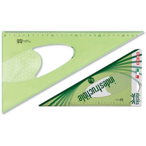 Squadra ARDA Linea Elastika plastica flessibile verde trasparente 60° cm 30
