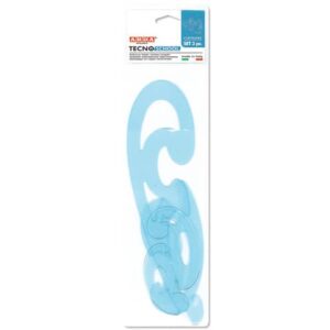 ARDA curvilinear set Tecnoschool Series heat-resistant polystyrene blue