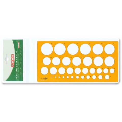 ARDA rim mask with chamfer mm. 1-35 polystyrene orange edge