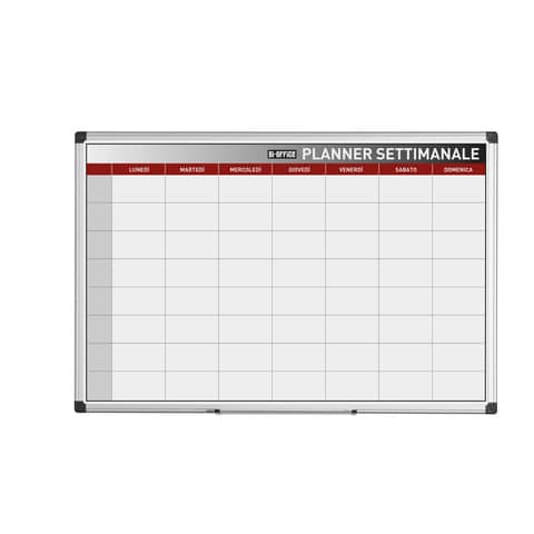 Planning Bi-office settimanale magnetico 90x60 cm bianco