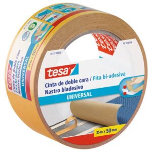 Tesa Universal hand-tearable double-sided tape 50 mm x 25 m white