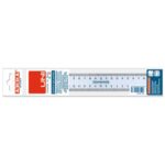 Doppio decimetro ARDA Linea Uni plastica fumé ottico trasparente 20 cm