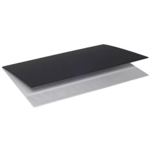 Sottomano Doppio Neon Arda f.to 49x34,5 cm in plastica morbida Soft-touch nero