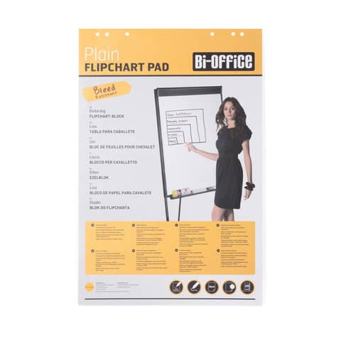 Blocco carta Bi-Office per cavalletti - 65x95 cm carta bianca 80 g/m² 20