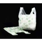 Shopper NONE in biodegradable mater-bi green 30+10+10x60 cm