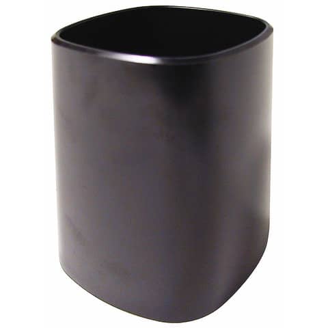 Pen holder ARDA Pastel polystyrene matt black 6.5x6.5x9.5 cm