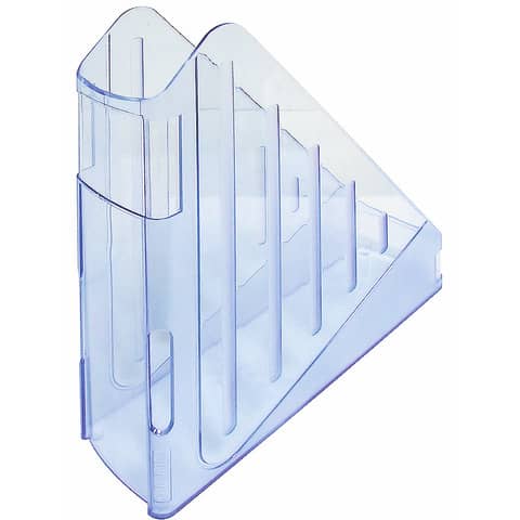 Portariviste ARDA Classic polistirolo antiurto azzurro trasparente 7,5x27x29,5