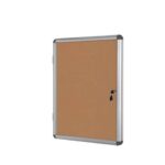 Bacheca in sughero Bi-Office Enclore con cornice in alluminio 9xA4