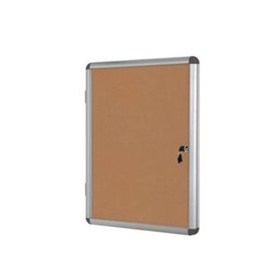 Bacheca in sughero Bi-Office Enclore con cornice in alluminio 9xA4