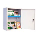 PVS First Aid Cabinet 2 compartments - 1 internal shelf white - metal - 2