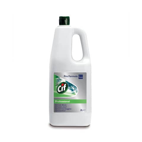Detersivo in gel con candeggina Cif bianco Flacone 2 litri -