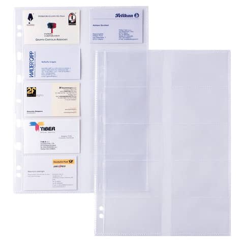 Unipunched business card envelopes (10 spaces 9x5 cm) Sei Rota Atla