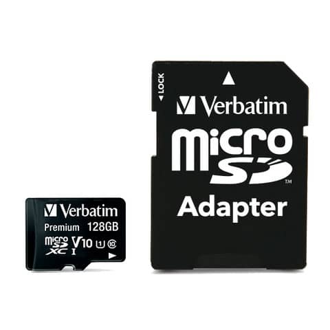 Verbatim micro sdhc flash memory card - class 10 with adapter 128 GB